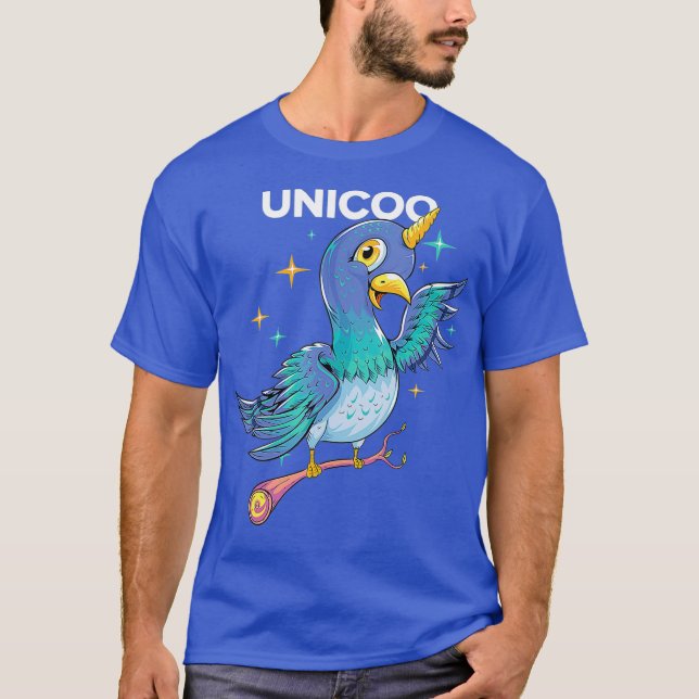 Unicoo Unicorn Pigeon Magic Hooting Bird Kids T-Shirt (Front)