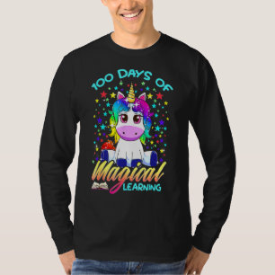 Unicorn 100 Days Magical Learning Happy 100th Day  T-Shirt