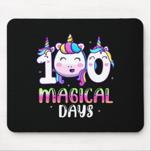 Unicorn 100 Magical Days Girls Kids 100th Day Of S Mouse Pad
