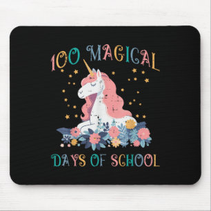 Unicorn 100 Magical Days School 100th Day Toddler Mouse Pad