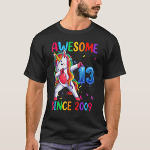 Unicorn 13th Birthday Outfit For Girls Awesome 13  T-Shirt