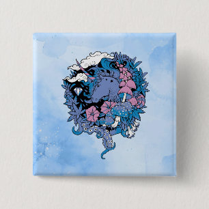 Unicorn 15 Cm Square Badge