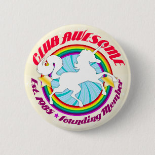 Unicorn 1985 - Club Awesome 6 Cm Round Badge