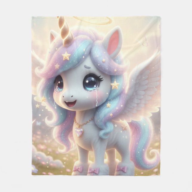 unicorn 1 fleece blanket (Front)