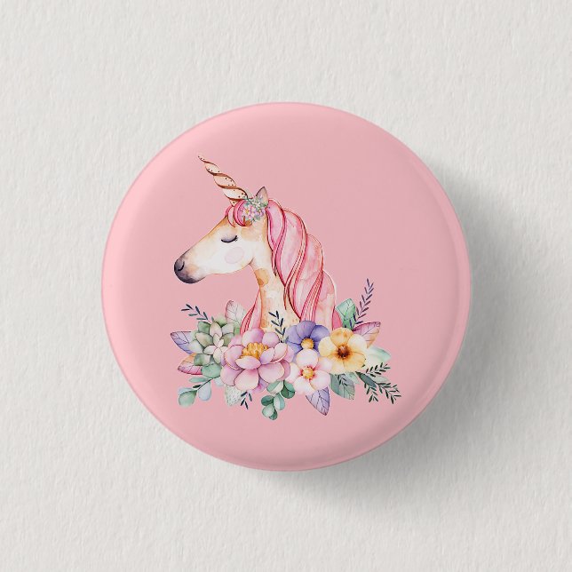 Unicorn 3 Cm Round Badge (Front)