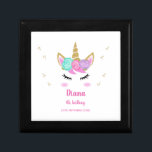 unicorn 4th birthday girl gift box<br><div class="desc">Cute unicorn 4th birthday girl gift box</div>