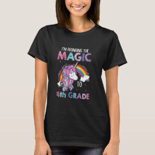 Unicorn 4th Grade Girls Back To School Shirt Teach