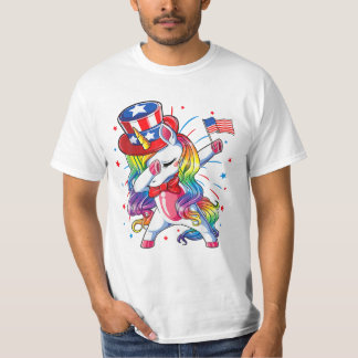 Unicorn 4th of July Girls T-Shirt