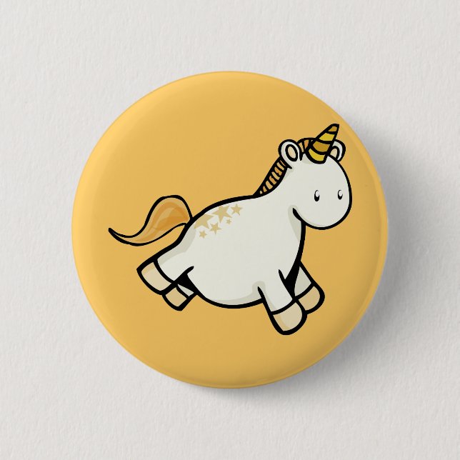 Unicorn 6 Cm Round Badge (Front)