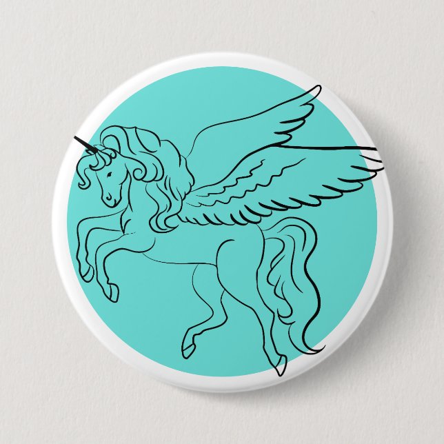 Unicorn 7.5 Cm Round Badge (Front)