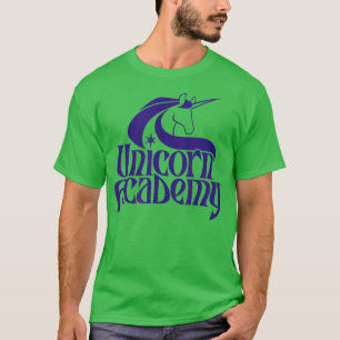 Unicorn Academy Silhouettes Front and Back Print T-Shirt