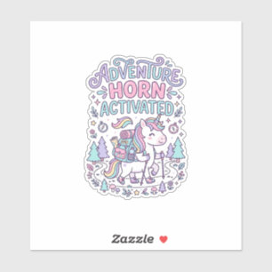 Unicorn Adventure Horn Activated Cute Pastel Graph