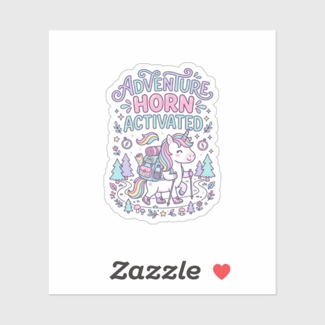 Unicorn Adventure Horn Activated Cute Pastel Graph (Sheet)