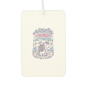 Unicorn Adventure Horn Activated Cute Pastel Graph Car Air Freshener