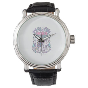 Unicorn Adventure Horn Activated Cute Pastel Graph Watch
