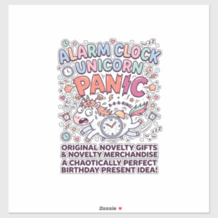 Unicorn Alarm Clock Unicorn Panic Bold Typography