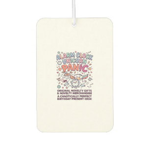 Unicorn Alarm Clock Unicorn Panic Bold Typography Car Air Freshener