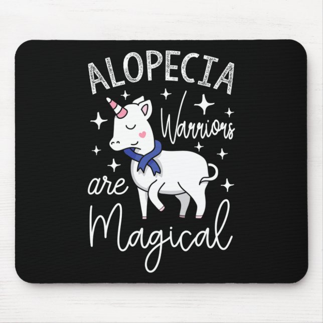 Unicorn Alopecia Warriors Are Magical Mouse Pad (Front)
