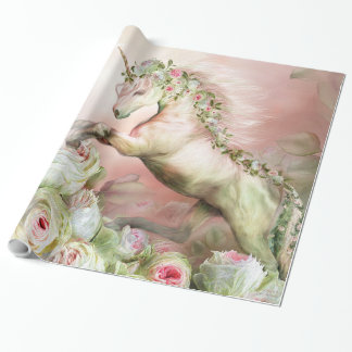 Unicorn And A Rose Art Gift Wrap