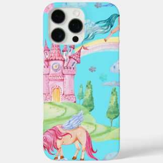 Unicorn and Castle iPhone 16 Pro Max Case