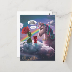 Unicorn and Cute Critters A Life of Creativity  Postcard