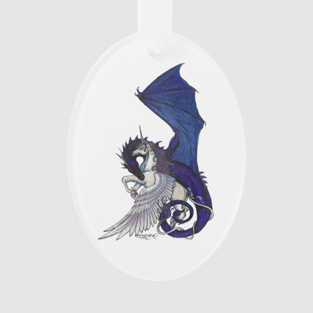 Unicorn and Dragon Ornament (Front)