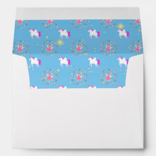 Unicorn and Fairy Magic Birthday Party Envelope