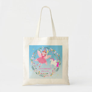 Unicorn and Fairy Magic Birthday Party Tote Bag