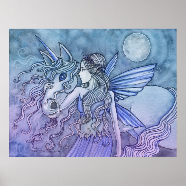 Unicorn and Fairy Poster by Molly Harrison (Front)
