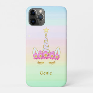 Unicorn and Flowers on Pastel Colours Case-Mate iPhone Case