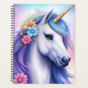 Unicorn and Flowers Planner