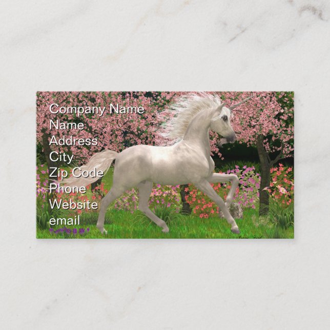 Unicorn and Forest Business Card (Front)