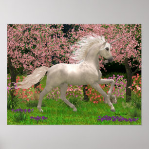 Unicorn and Forest Poster