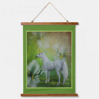 Unicorn And Lilies Fantasy Horse Art