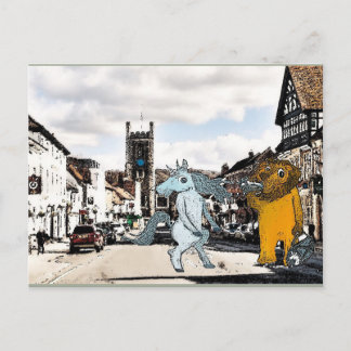 Unicorn and Lion Post Card