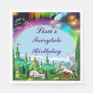 Unicorn And Pegasus Birthday Party Napkin