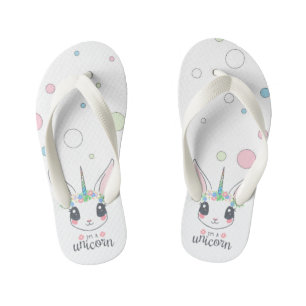 Unicorn and Polka Dots Kid's Jandals