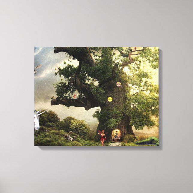 Unicorn and Princess Canvas Print (Front)