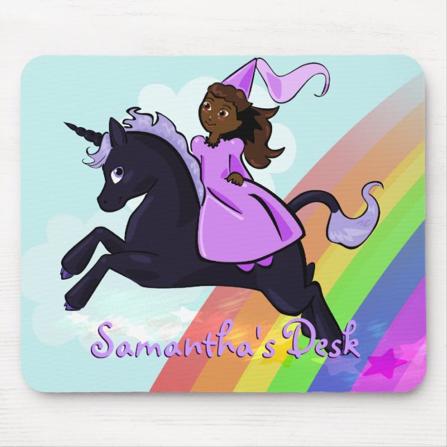Unicorn and Princess Mousepad (Front)