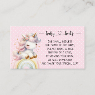 Unicorn and Rainbow Baby Shower I Birthday  Enclosure Card
