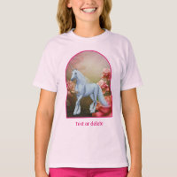 Unicorn And Roses Fantasy Horse Art