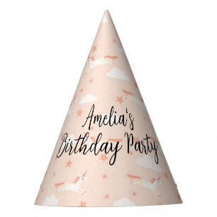 Unicorn and Stars Party Hat