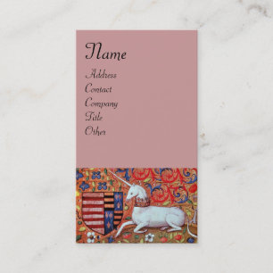 UNICORN ,antique pink Business Card