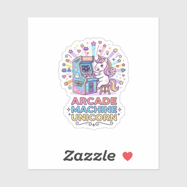 Unicorn Arcade Machine Unicorn Print Ready POD Art (Sheet)