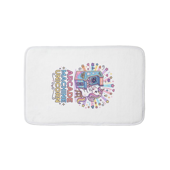 Unicorn Arcade Machine Unicorn Print Ready POD Art Bath Mat (Front)
