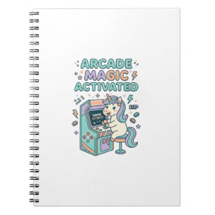 Unicorn Arcade Magic Activated Trendy Product Grap Notebook