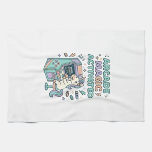Unicorn Arcade Magic Activated Trendy Product Grap Tea Towel