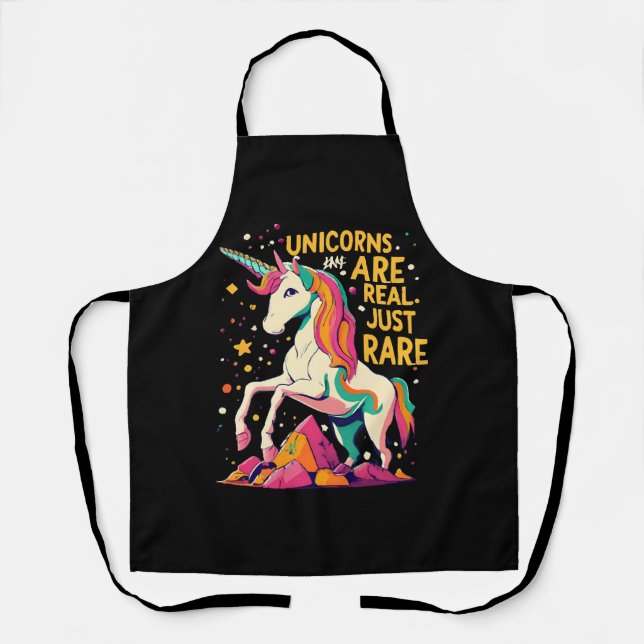 Unicorn are real just rare apron (Front)