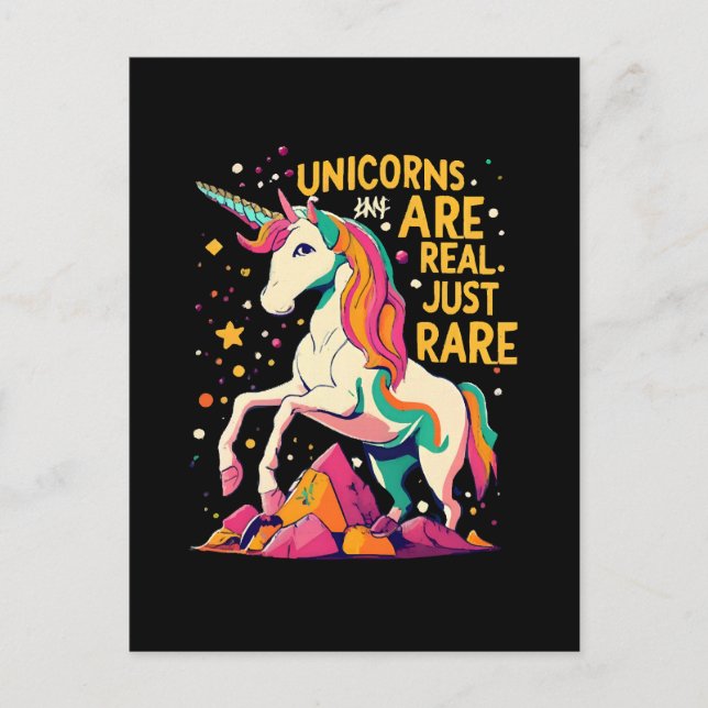 Unicorn are real just rare postcard (Front)
