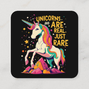 Unicorn are real just rare square business card